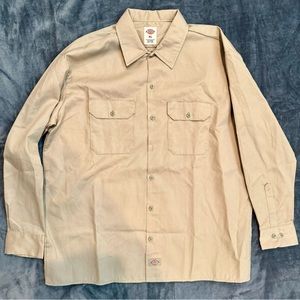 Dickies Men’s XL Original Fit Khaki 574 Men's Long Sleeve Work Shirt NWT